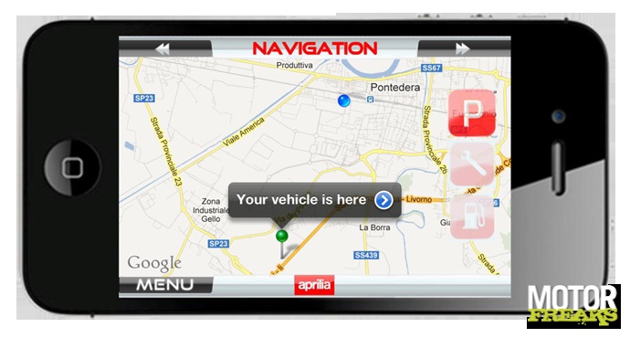 iPhone-app Caponord_navigatie