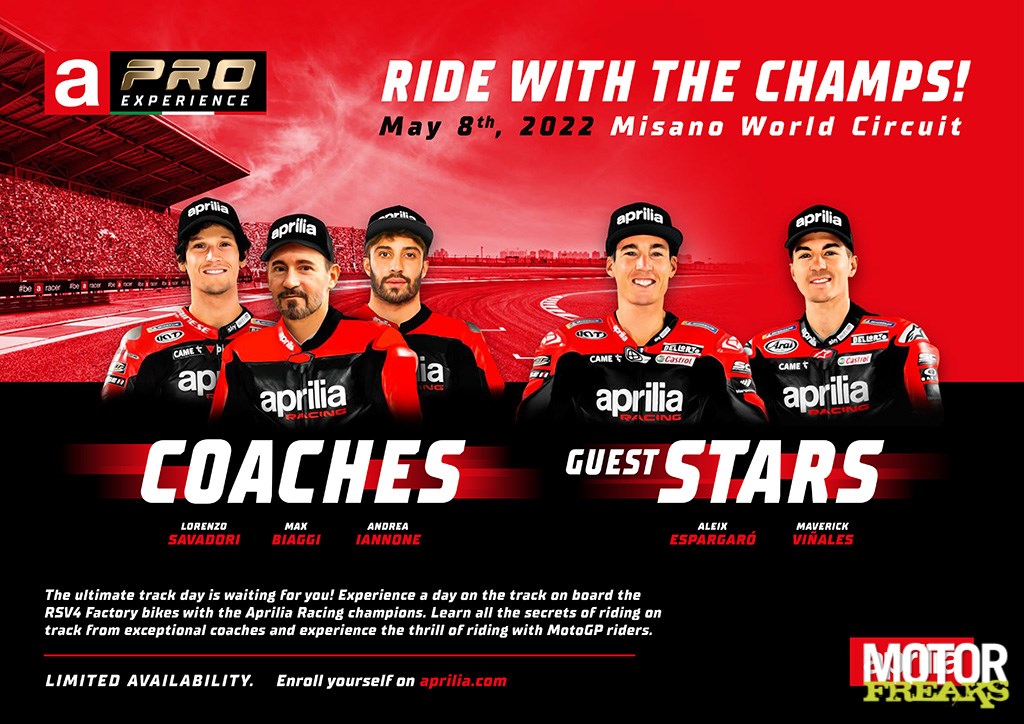May 8 Aprilia Pro Experience Misano: Lesson from the Master